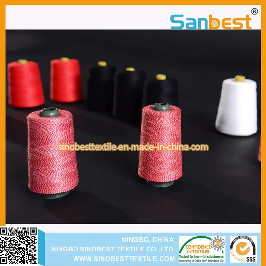 Ne20/6 Industrial Polyester Bag Closing Thread for PP Bag 