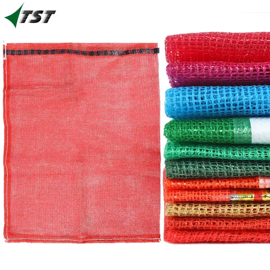 Plastic PP Leno Vegetables Woven Mesh Net Bag for Onion Potato Firewood Seafood 