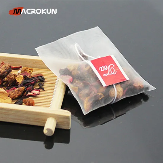 100% Biodegradable PLA Pyramid Triangle Tea Bag Mesh Roll 