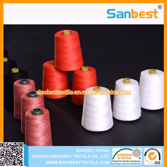 Industrial Knotless Spun Polyester Bag Closing Thread 20/4